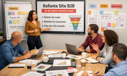 atelier d’équipe sur la refonte site B2B pour transformer un site vitrine en machine à leads